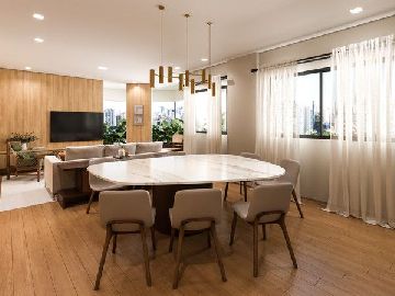 Perspectiva 3D Living, Estar e Jantar