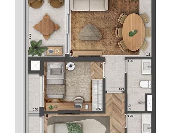 75m� - 2 dorms. com 1 vaga