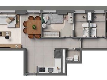 Apto 79m� com 2 su�tes