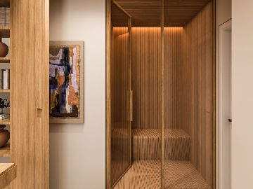 Perspectiva 3D da Sauna