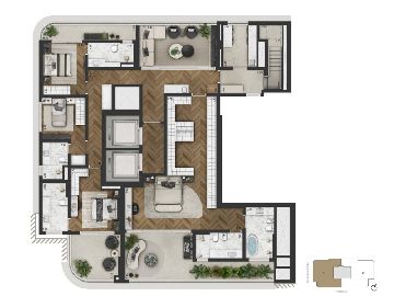 Planta padr�o- Final 01- Duplex inferior- 516.4m�