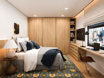 Perspectiva 3D da Su�te 02