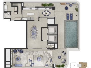 Planta padr�o- Final 02- Duplex superior- 591.5m�