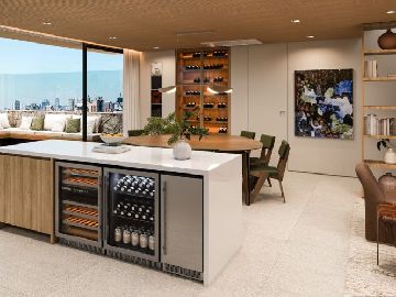 Perspectiva 3D do Espa�o Gourmet 