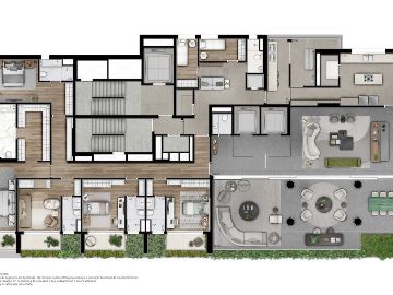 Planta tipo 500m� - 5 su�tes