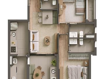Apto 75m� com 2 su�tes