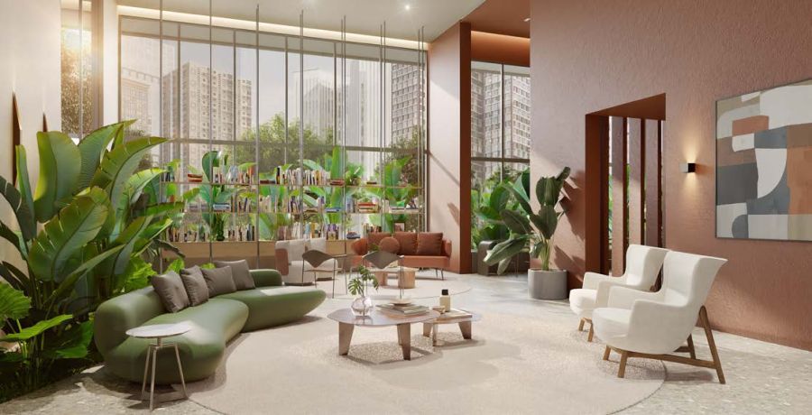 Perspectiva Ilustrada Preliminar Lobby