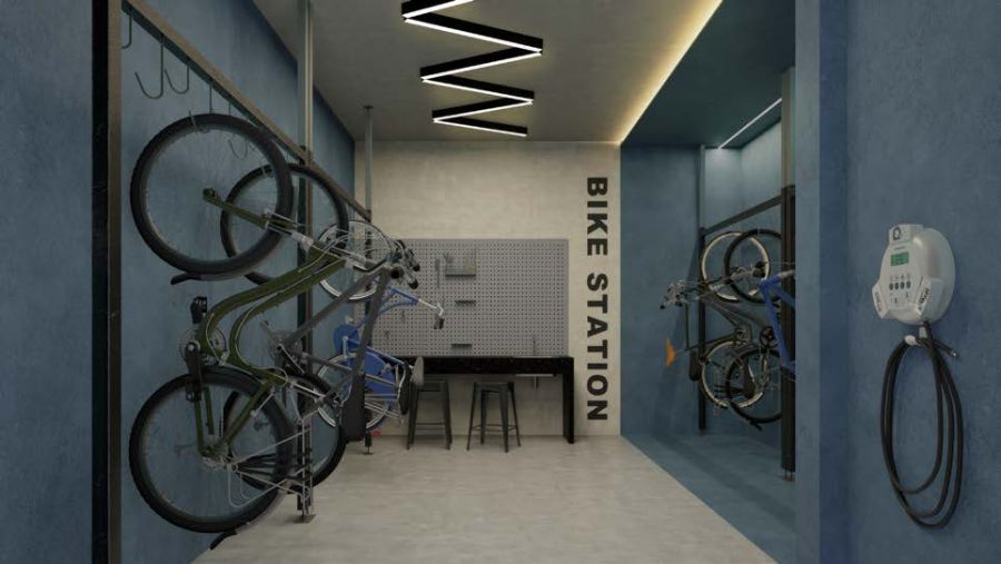 Perspectiva Ilustrada Preliminar Bicicletário