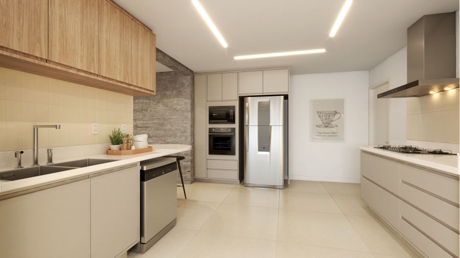 Perspectiva Ilustrada da Cozinha