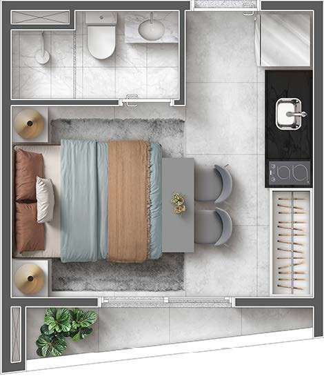 Planta Studio 18m� - Final 5