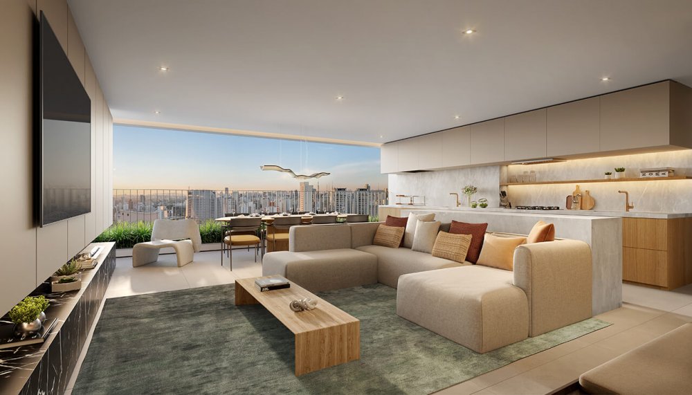 PPerspectiva Ilustrada Living 148m²