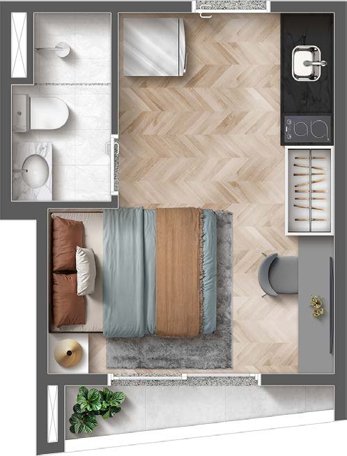 Planta Studio 18m� - Final 4