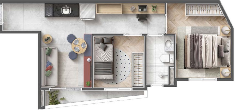 Planta 2 Dorms. 37m� - Final 8