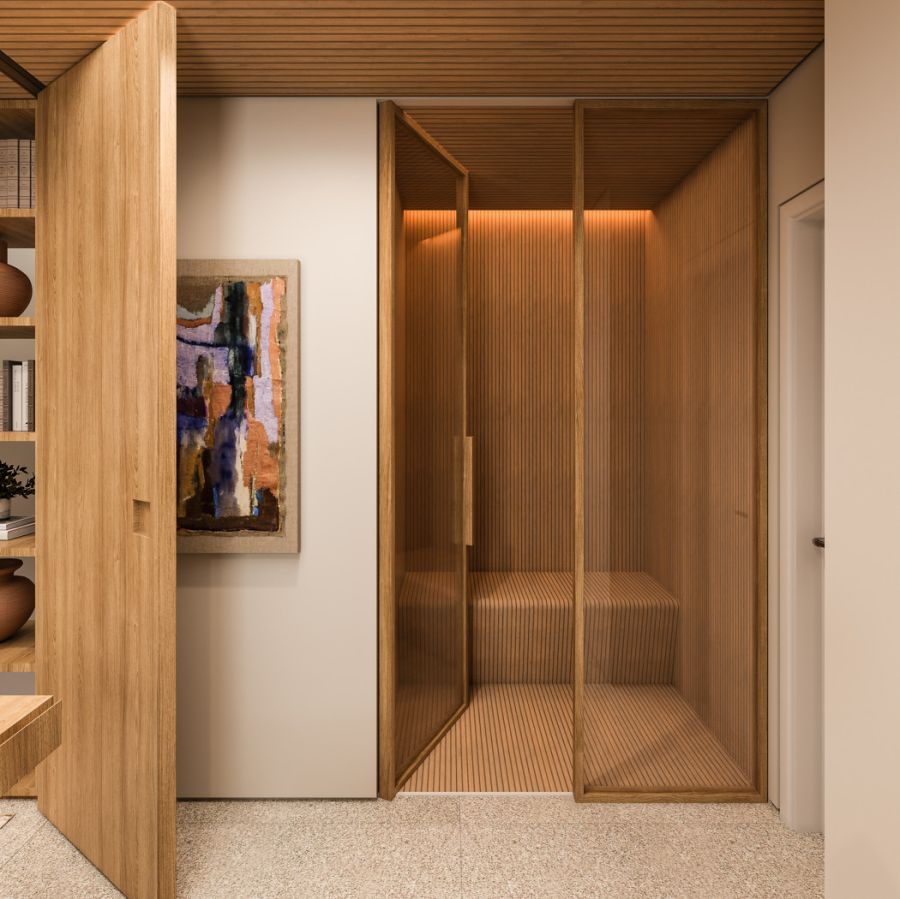 Perspectiva 3D da Sauna
