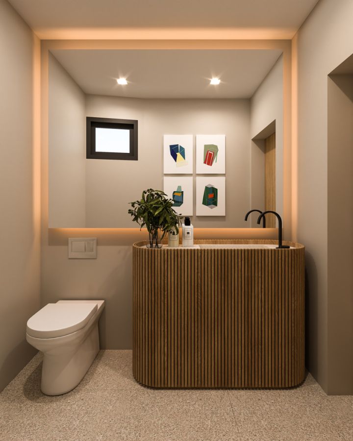 Perspectiva 3D do Lavabo