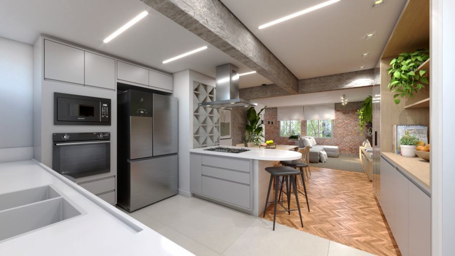 Perspectiva Ilustrada Cozinha