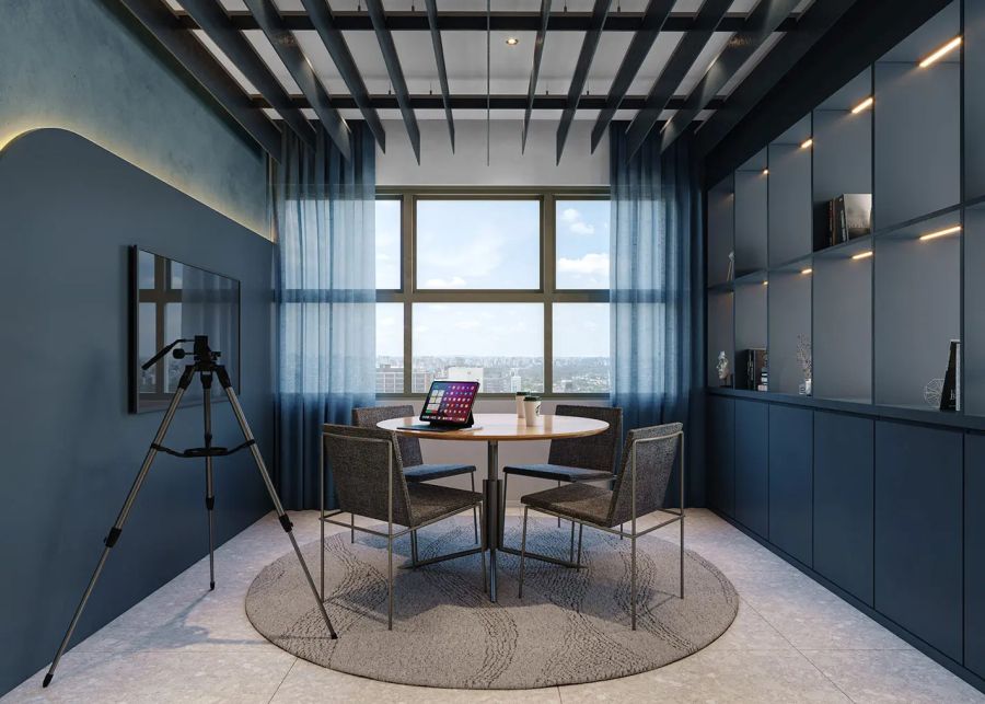 Perspectiva Ilustrada do Coworking