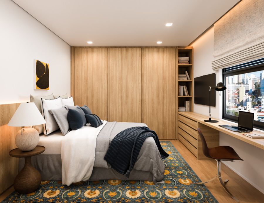 Perspectiva 3D da Su�te 02