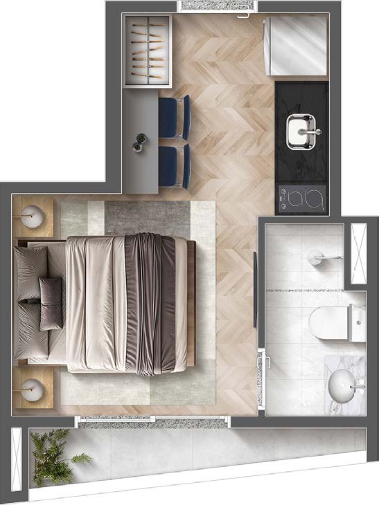 Planta Studio 18m� - Final 3