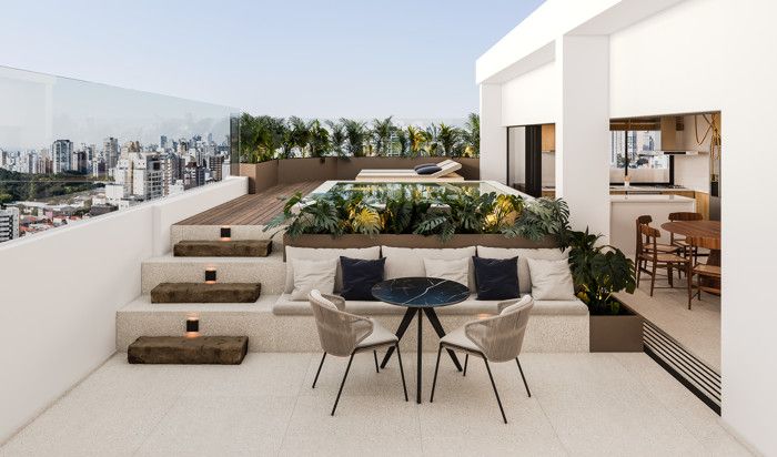 Perspectiva 3D Deck, Piscina e Gourmet