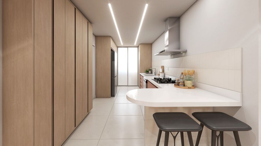 Perspectiva Ilustrada Cozinha 