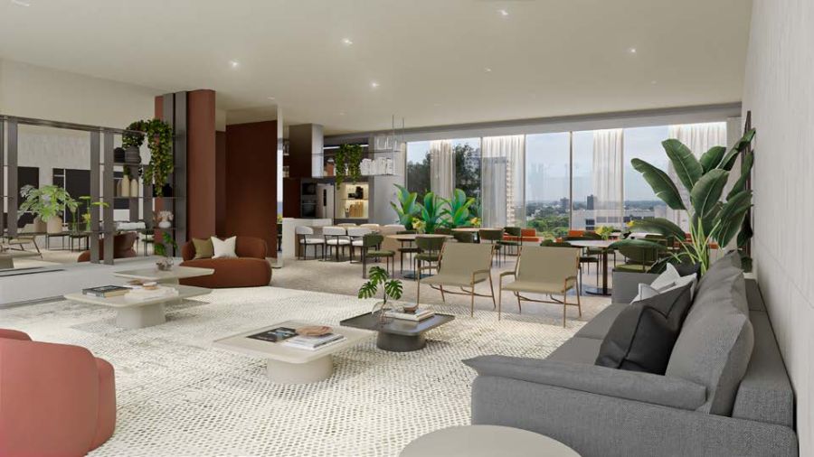 Perspectiva Ilustrada Preliminar Salão de Festas