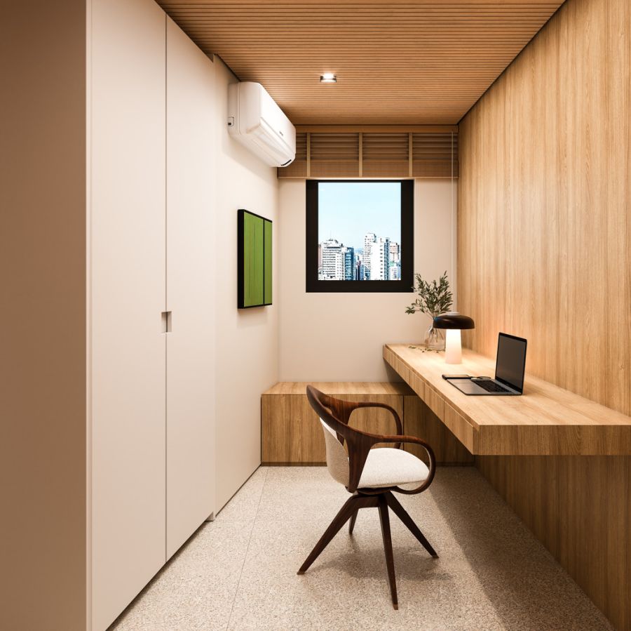 Perspectiva 3D do escrit�rio