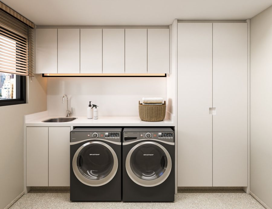 Perspectiva 3D da �rea de Servi�o