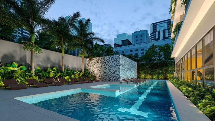 Perspectiva Ilustrada da Piscina