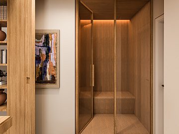 Perspectiva 3D da Sauna