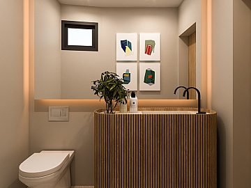 Perspectiva 3D do Lavabo