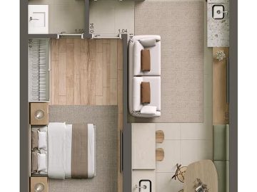 Apto 47m - Integrada