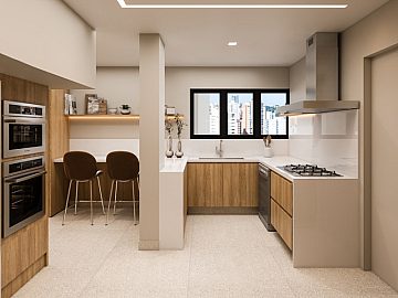 Perspectiva 3D da Cozinha