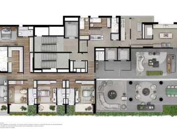 Planta tipo 500m� - 5 su�tes