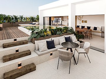 Perspectiva 3D Deck, Piscina e Gourmet