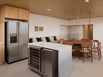 Perspectiva 3D Living, Piscina e Gourmet