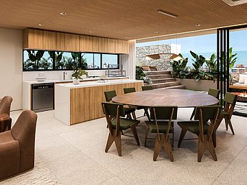 Perspectiva 3D do Espao Gourmet