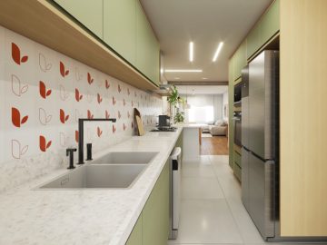 Perspectiva Ilustrada da Cozinha