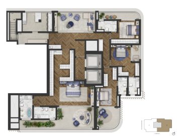 Planta padro- Final 02- Duplex inferior- 591.50m